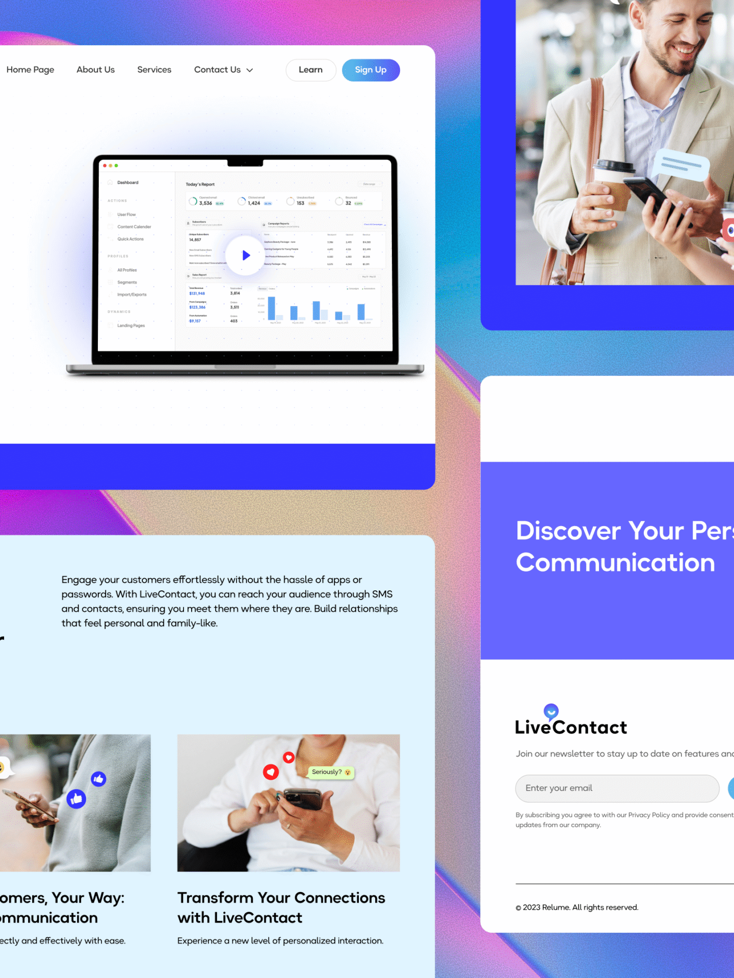 Homepage 23 Reel Unlimited Unlimited Graphic Design live-contact